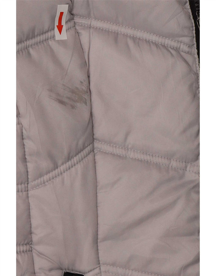 Jaqueta acolchoada com capuz feminina Nautica UK 6 XS poliéster cinza