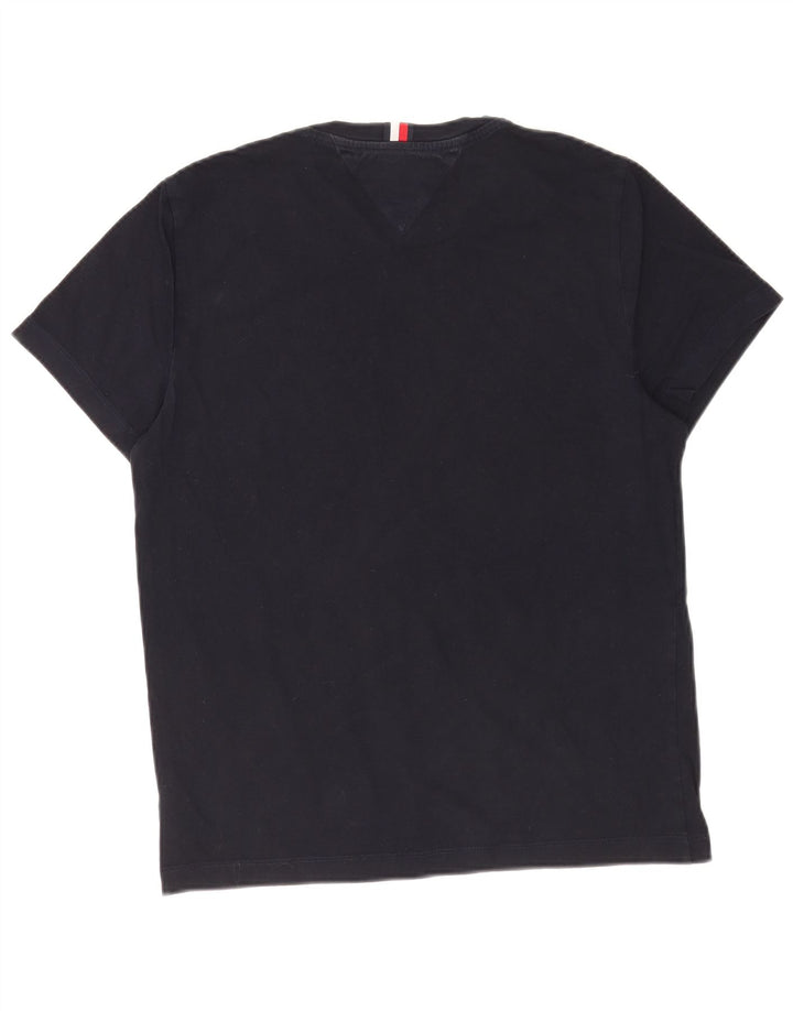 Camiseta masculina Tommy Hilfiger média algodão azul marinho