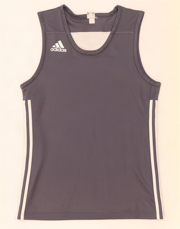 Adidas Mens Colete Top Pequeno Cinza