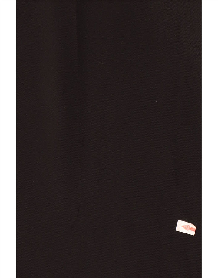 Calça Chino feminina Zara com perna larga médio W28 L29 poliéster preto