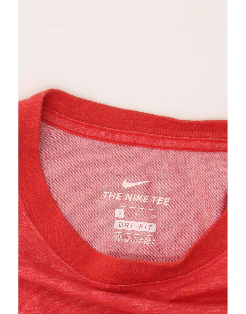 NIKE Mens Dri Fit Graphic T-Shirt Top Small Red Cotton Vintage Nike and Second-Hand Nike from Messina Hembry 