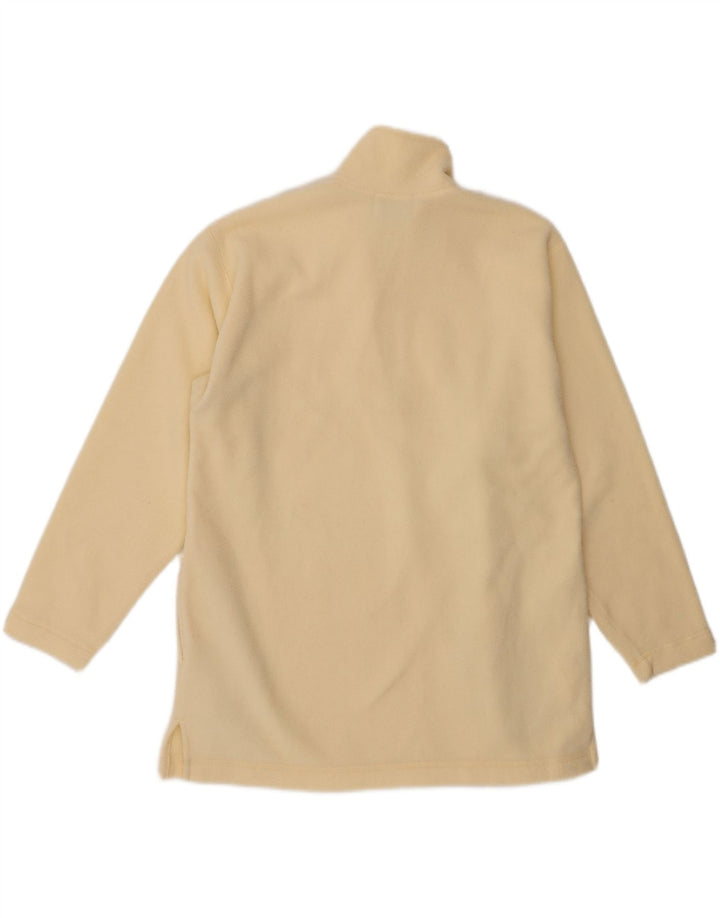 Suéter de lã masculino VINTAGE com zíper e gola média off white