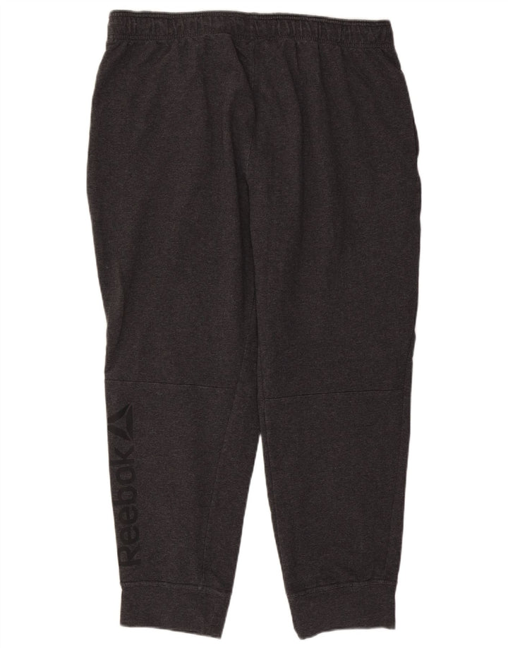 Calça de treino masculina Reebok Graphic Joggers 2XL algodão cinza