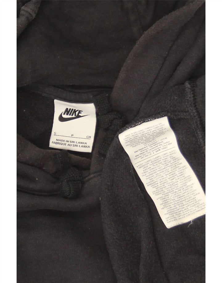 NIKE Mens Hoodie Jumper Pequeno Algodão Preto