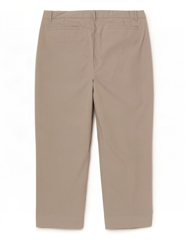 Calças cortadas cônicas femininas Marks & Spencer UK 20 2XL W40 L26 cinza