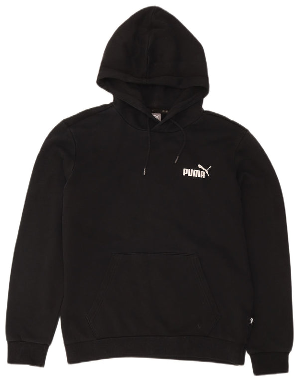 Puma Mens Hoodie Jumper Pequeno Algodão Preto