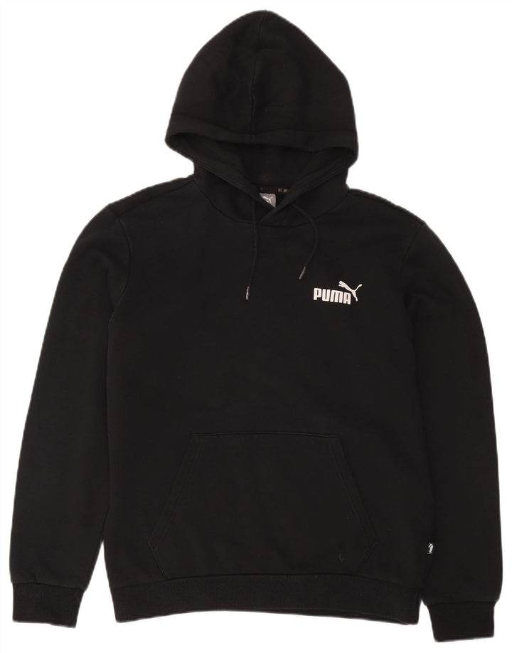 Puma Mens Hoodie Jumper Pequeno Algodão Preto