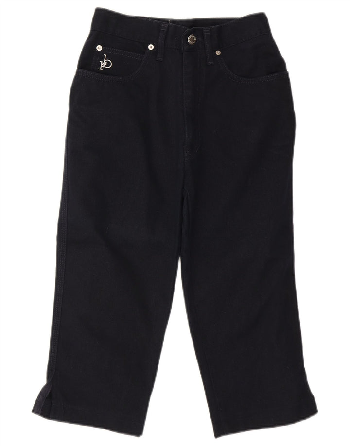 ROCCOBAROCCO Capri Jeans Feminino W24 L17 Azul Marinho