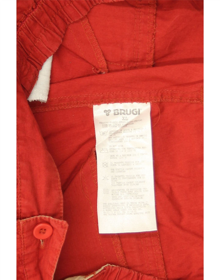 Brugi Mens Cargo Shorts XL W38 Algodão Vermelho