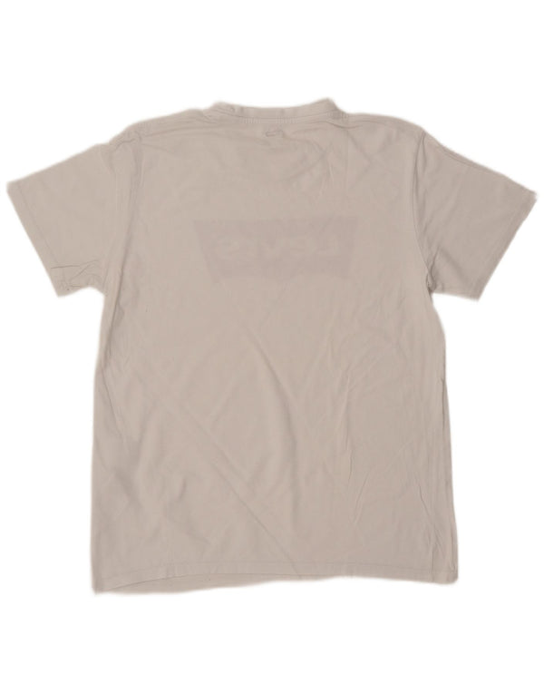 Camiseta gráfica masculina LEVI'S Top médio algodão branco