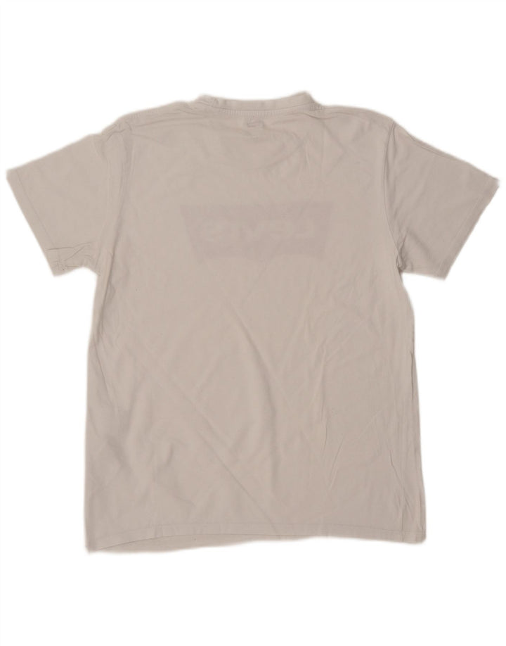 Camiseta gráfica masculina LEVI'S Top médio algodão branco