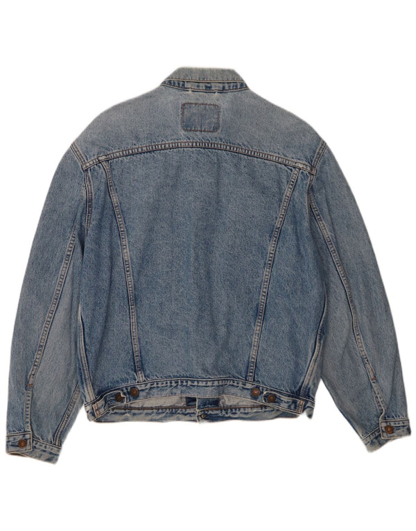 Jaqueta jeans masculina Levi's UK 40 grande algodão azul