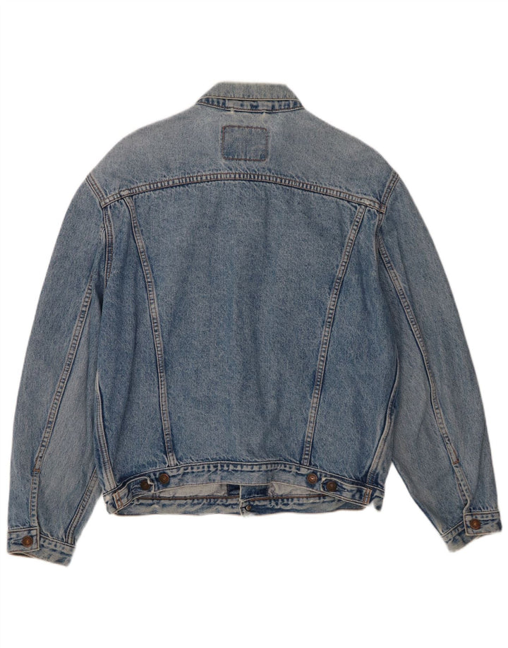 Jaqueta jeans masculina Levi's UK 40 grande algodão azul