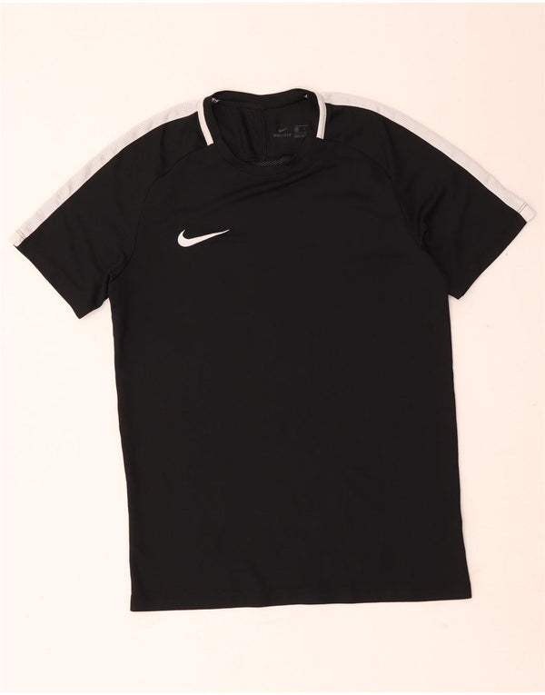 Camiseta masculina Nike Dri Fit Top médio preto colorblock poliéster