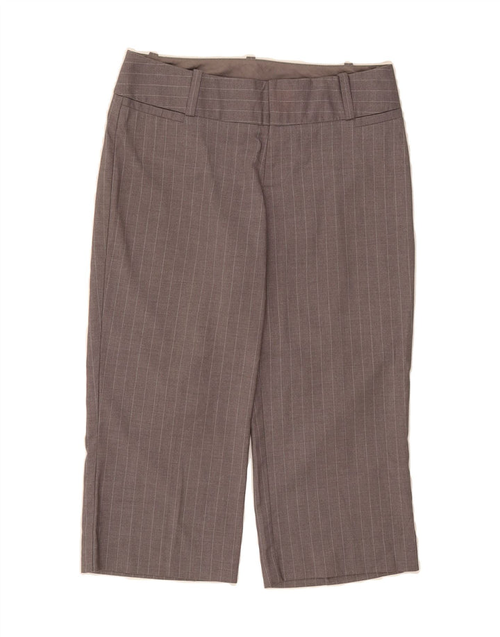 MOSSIMO Womens Straight Capri Trousers US 4 Small W27 L20 Grey Striped Vintage Mossimo and Second-Hand Mossimo from Messina Hembry 