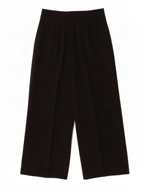 Calça feminina Zara cintura alta perna larga cortada grande W30 L26 preta