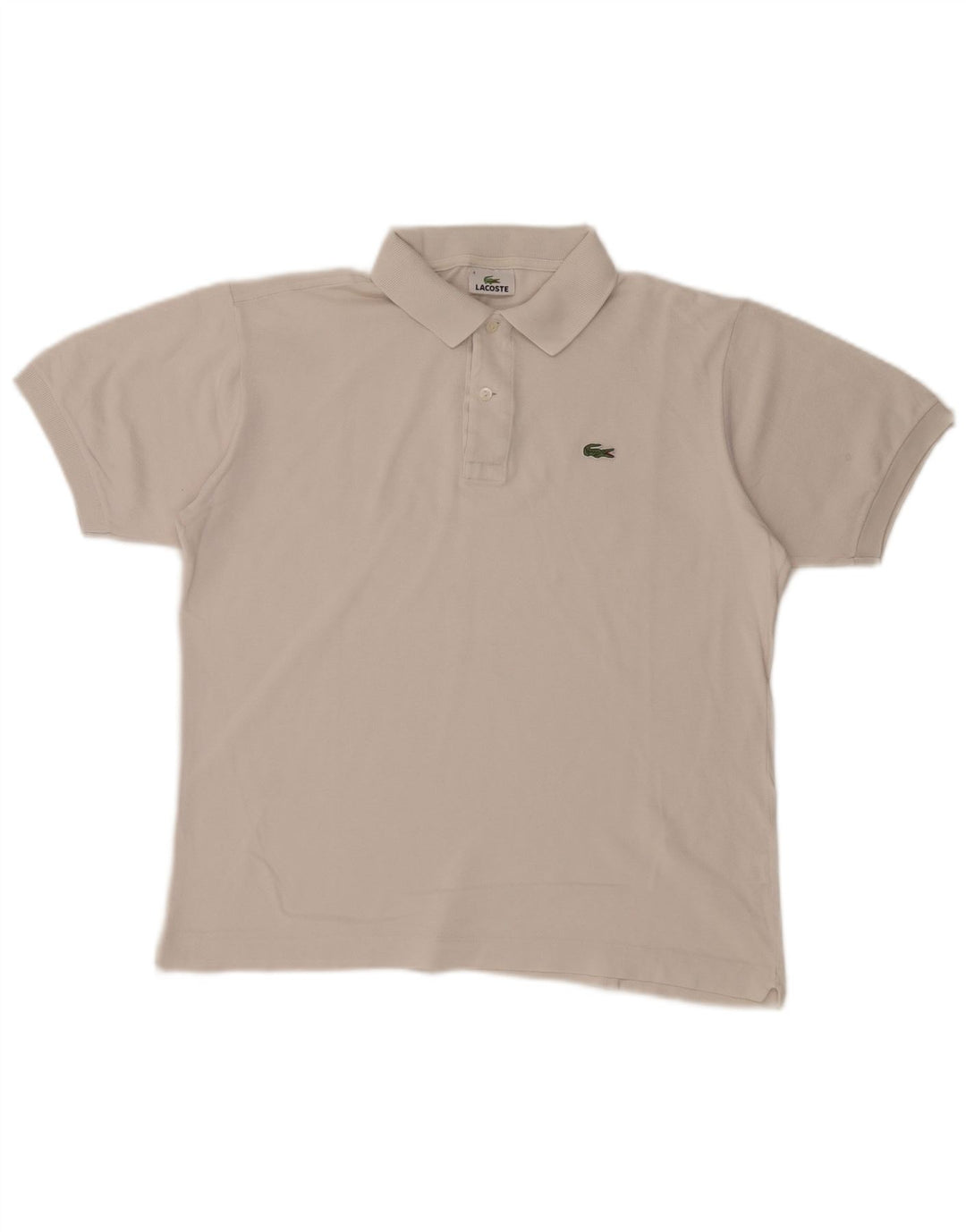 Camisa polo masculina Lacoste tamanho 4 médio algodão branco