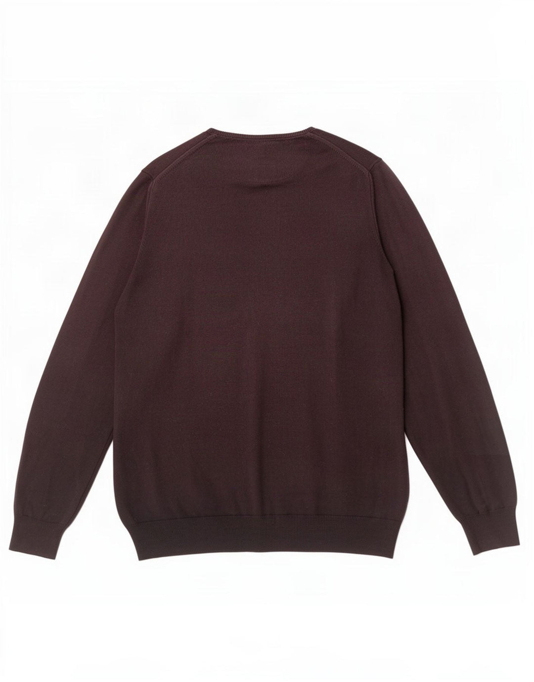 Suéter masculino Zara Regular Fit com gola redonda grande marrom