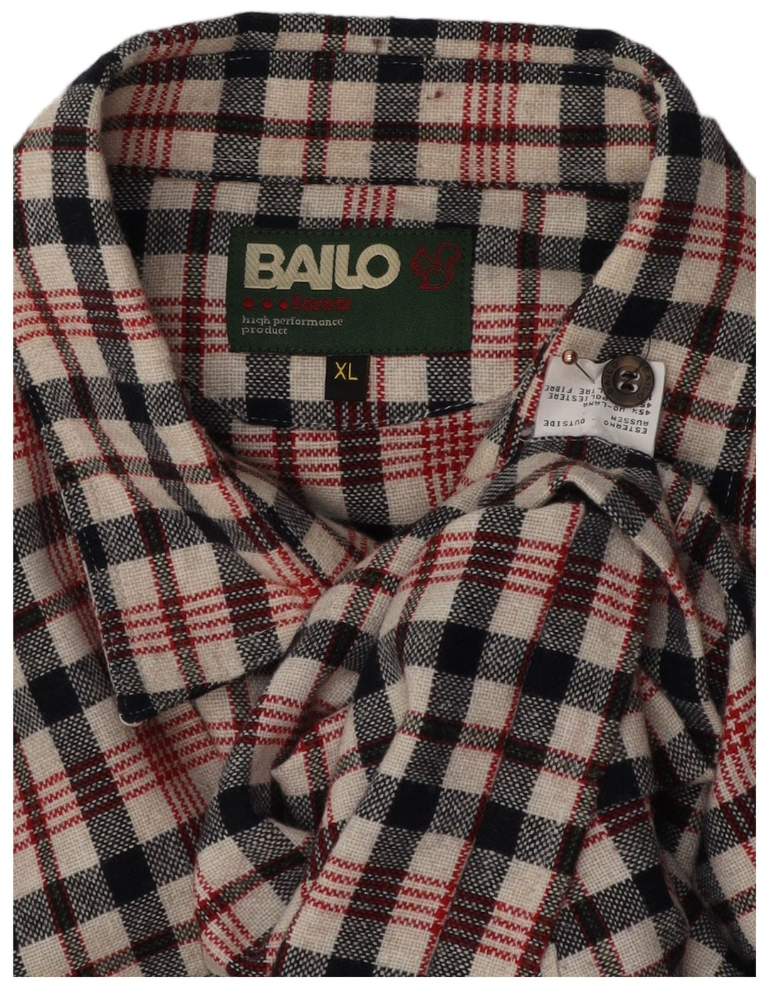 Camisa masculina de flanela Bailo XL multicolorida xadrez de lã