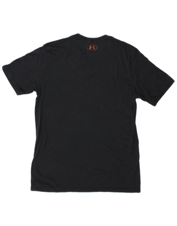 Camiseta masculina Under Armour Heat Gear Graphic Top médio azul marinho algodão