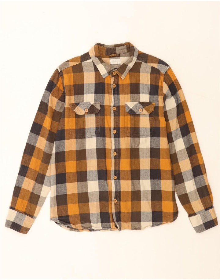 Camisa masculina de flanela MOUNTAIN WAREHOUSE grande algodão xadrez marrom