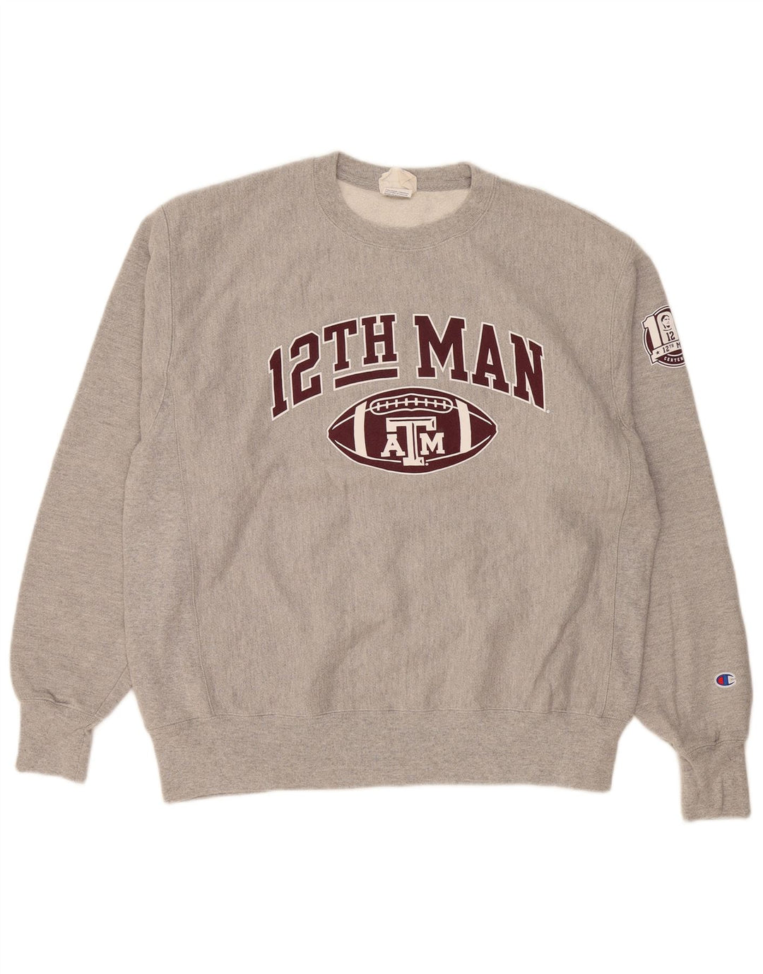 Champion moletom gráfico masculino jumper grande algodão cinza