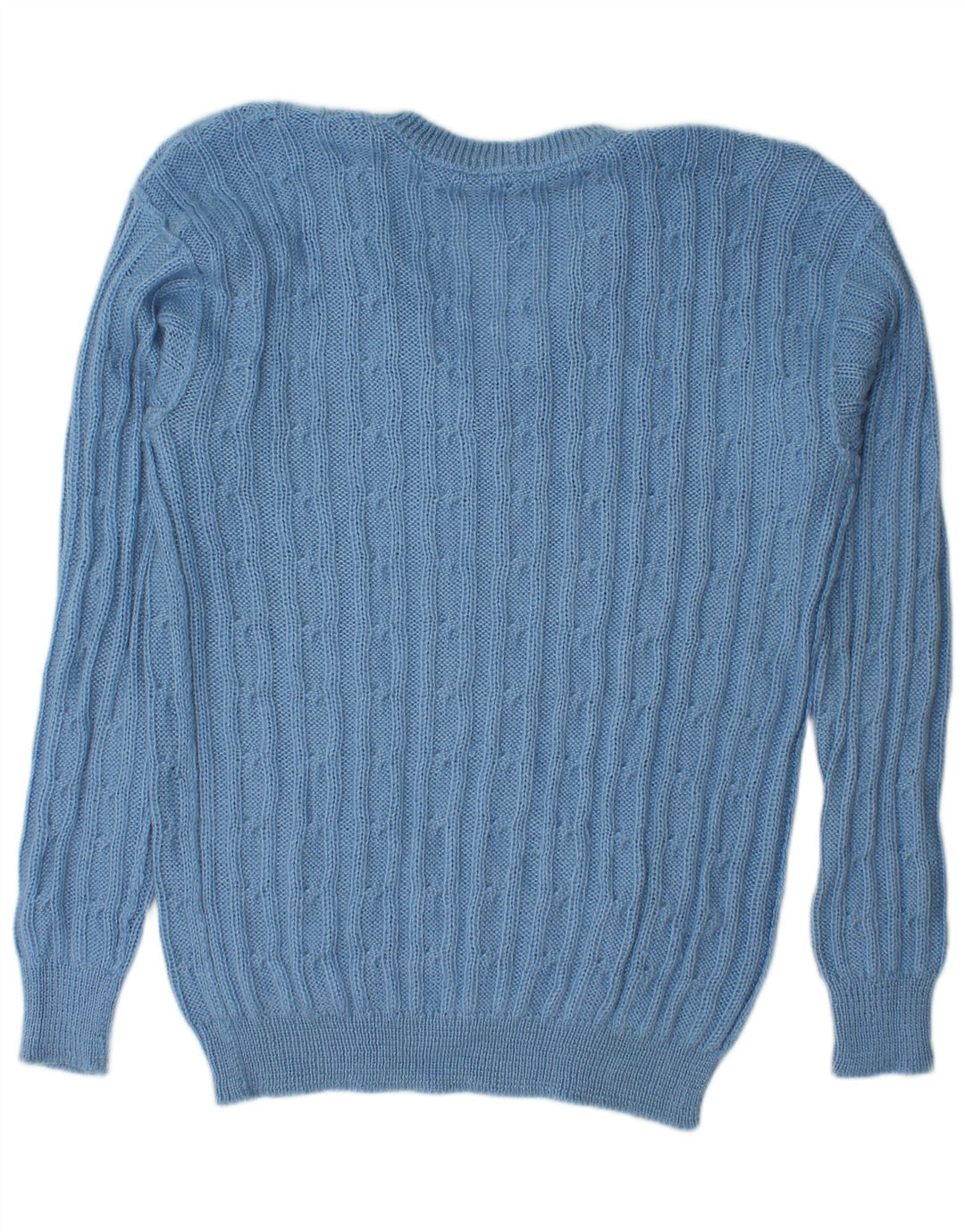 Suéter vintage masculino com decote em V XL azul