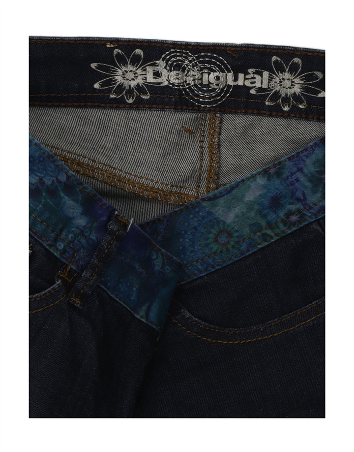 DESIGUAL Jeans Slim Feminino W28 L33 Azul Marinho