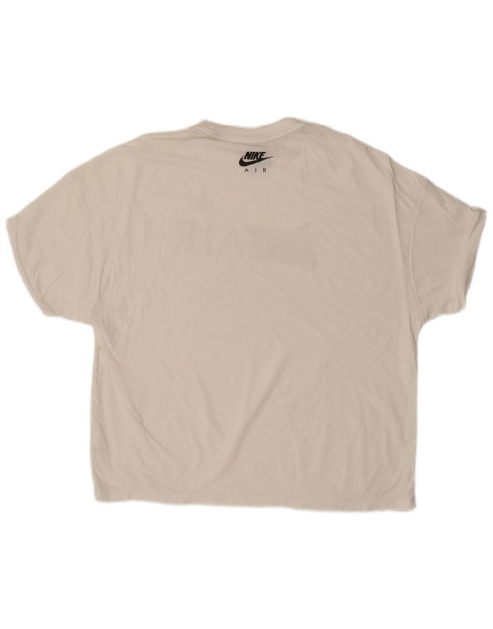 Camiseta gráfica masculina NIKE Top médio algodão branco