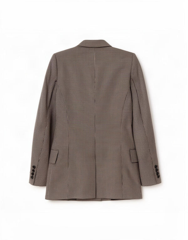 Jaqueta blazer feminina Zara com peito duplo Reino Unido 6 XS preto guingão