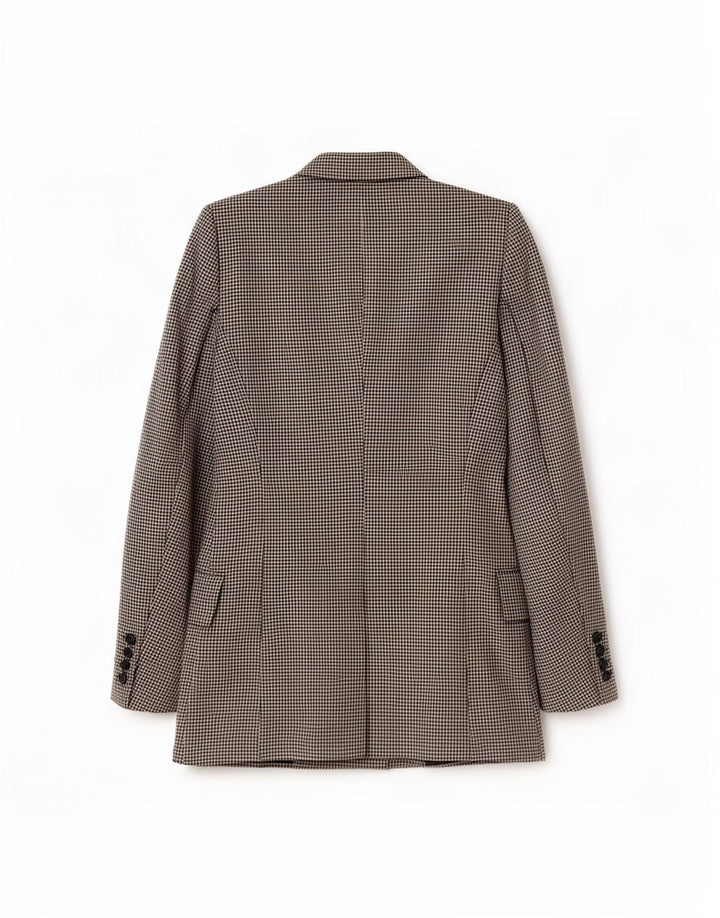 Jaqueta blazer feminina Zara com peito duplo Reino Unido 6 XS preto guingão