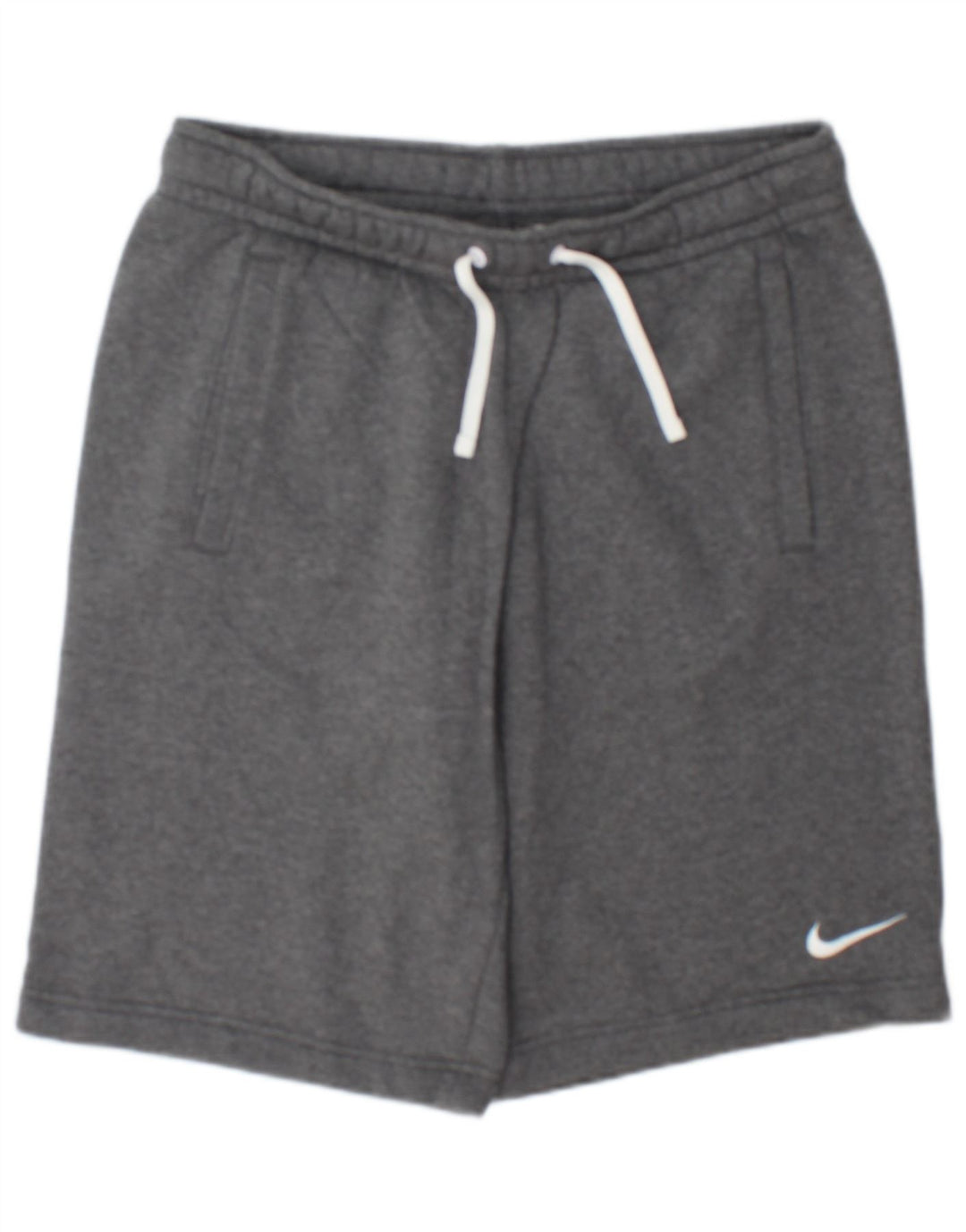 Shorts esportivos masculinos Nike médio cinza manchado de algodão