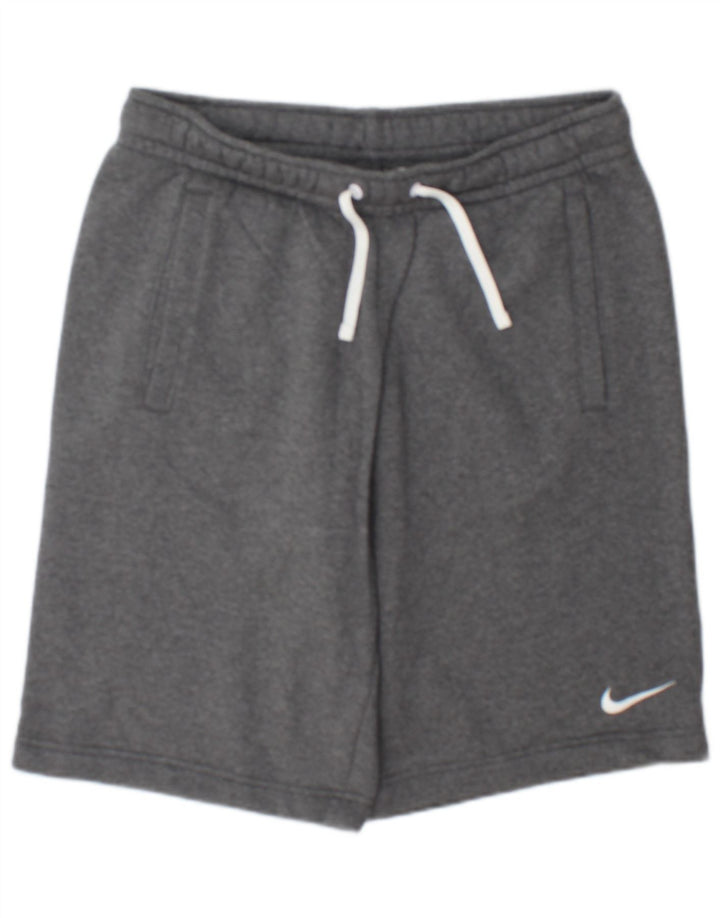 Shorts esportivos masculinos Nike médio cinza manchado de algodão