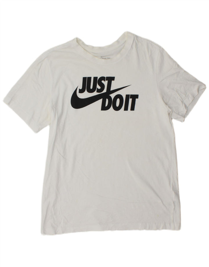 Camiseta gráfica masculina Nike grande algodão branco