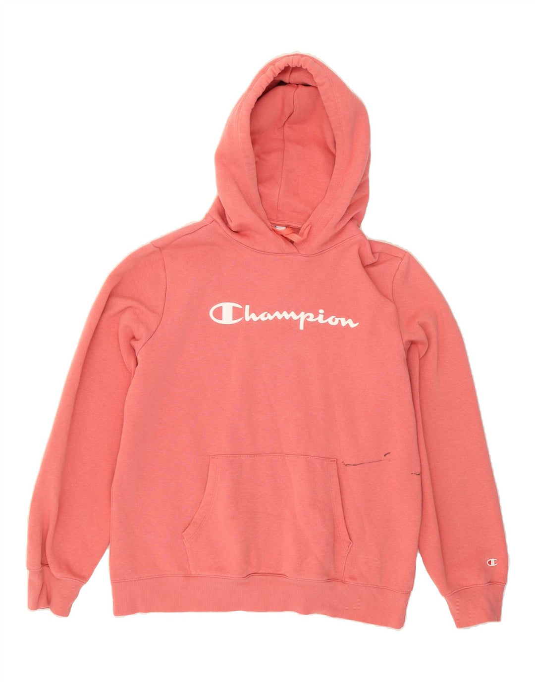 CHAMPION Womens Graphic Hoodie Jumper UK 18 XL Pink Cotton Vintage Champion and Second-Hand Champion from Messina Hembry 