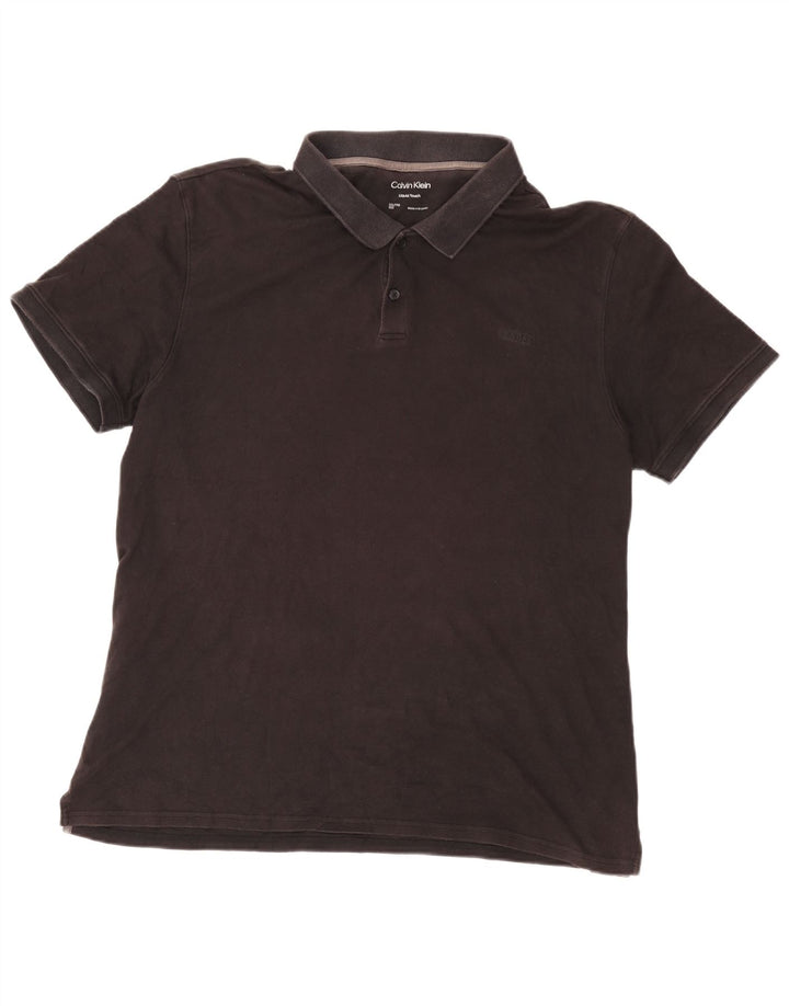 Camisa polo masculina Calvin Klein 2XL algodão preto