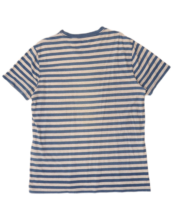 Camiseta masculina Levi's Top XL algodão listrado azul