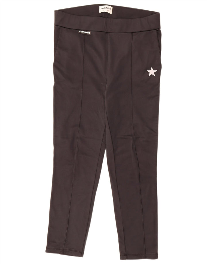 Calça de treino feminina Converse UK 14 médio preto colorblock nylon