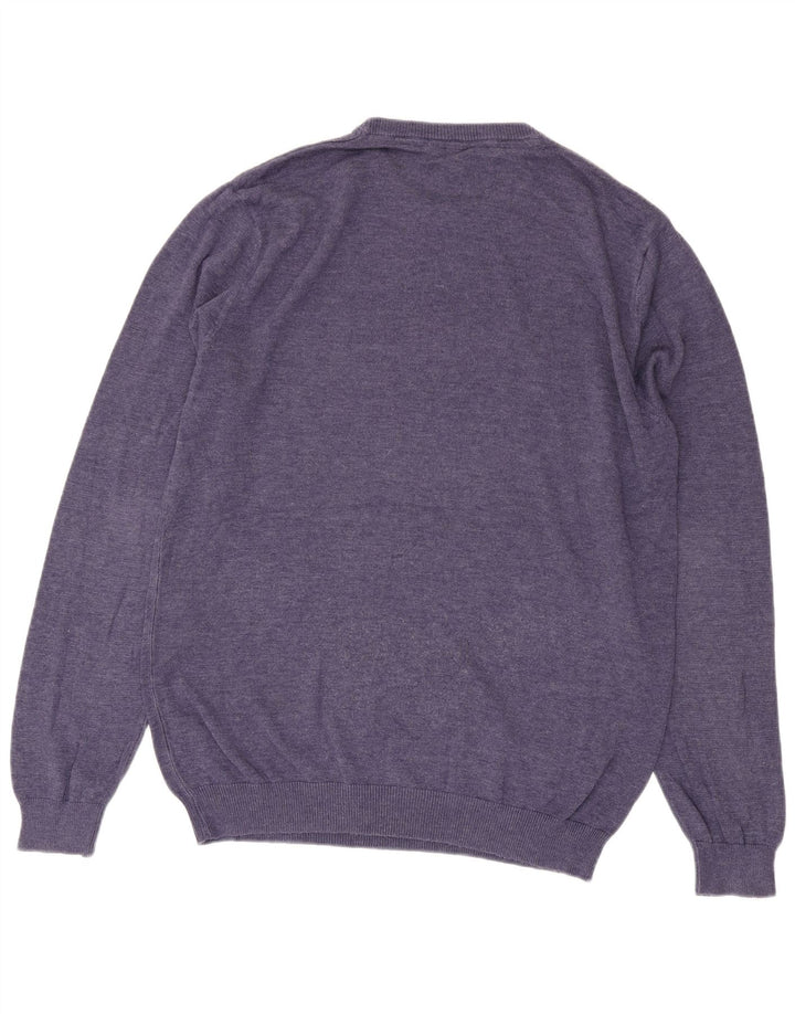 Suéter masculino Volcom com gola redonda, grande algodão roxo