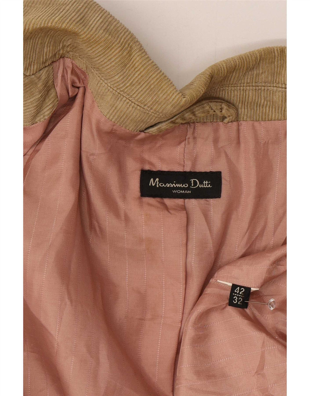 Jaqueta blazer feminina de veludo com 3 botões Massimo Dutti UE 42 grande marrom