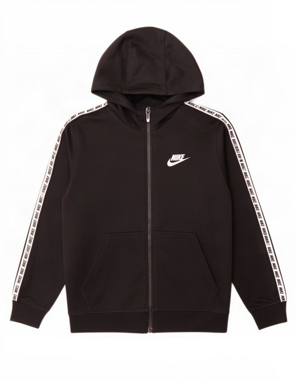 Suéter Nike Boys Graphic Zip com capuz 8-9 anos pequeno bloco colorido preto