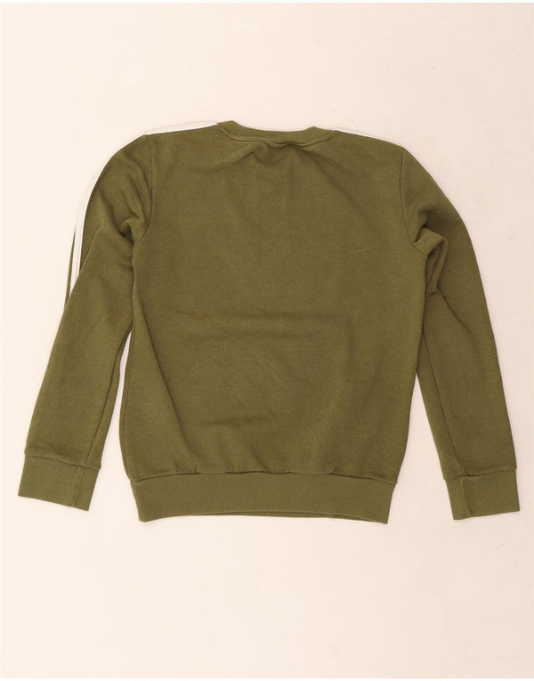 Adidas Womens Sweatshirt Jumper UK 6 XS Cáqui Algodão