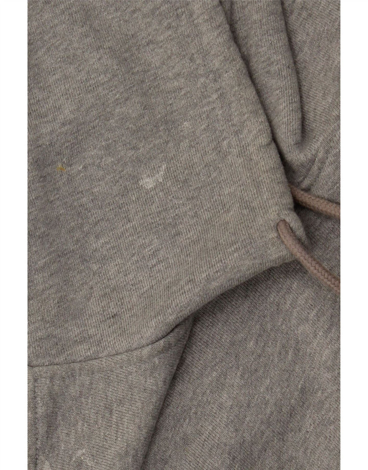 Adidas Womens Oversized Hoodie Jumper UK 14 Médio Cinza Algodão