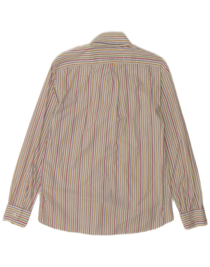 Camisa masculina Harmont & Blaine de algodão listrado multicolorido médio