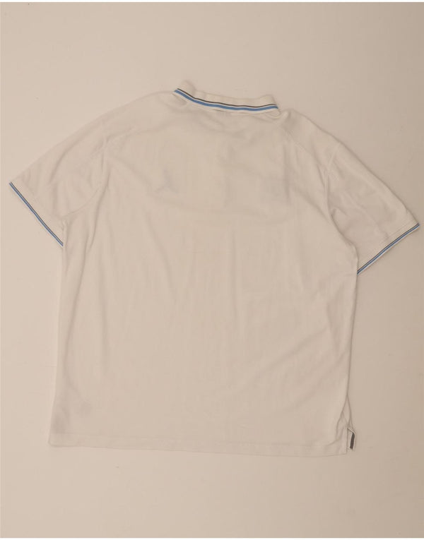 Camisa polo masculina Nike Dri Fit 2XL de algodão listrado branco