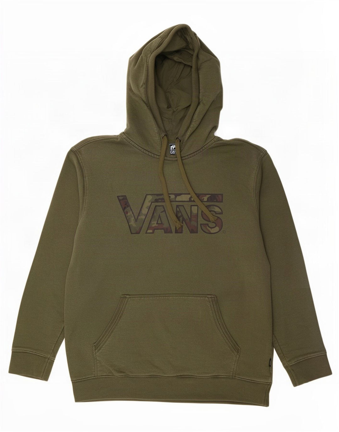 Vans masculino gráfico moletom com capuz médio cáqui algodão