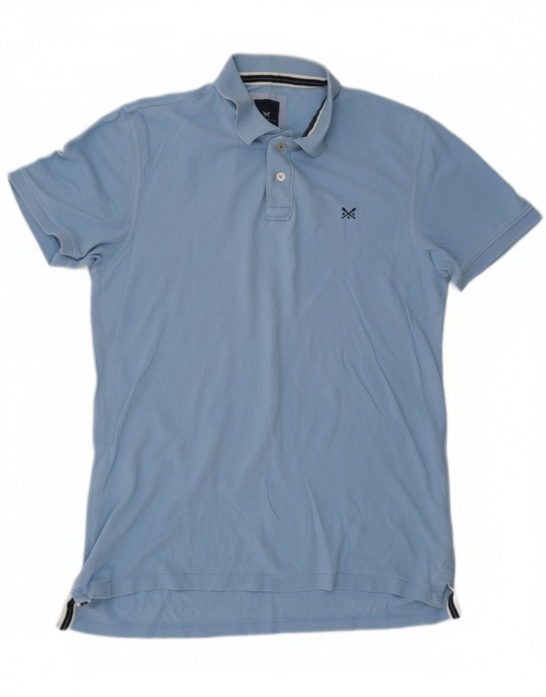 Camisa polo masculina Crew Clothing grande algodão azul
