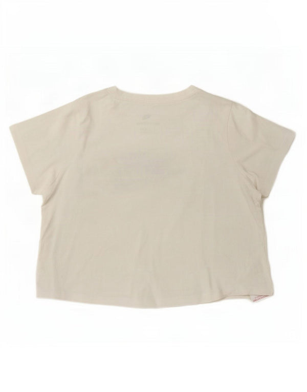 Camiseta Nike Girls Crop Graphic Top 12-13 anos Grande Algodão Branco