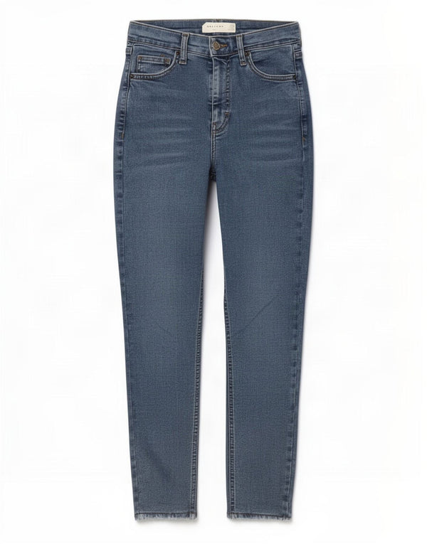 Topshop feminino Jamie Crop skinny jeans W26 L24 algodão azul