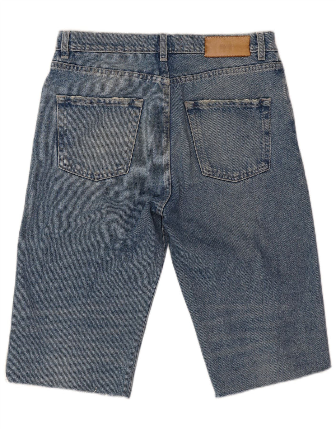 Shorts jeans feminino Hugo Boss W27 pequeno algodão azul